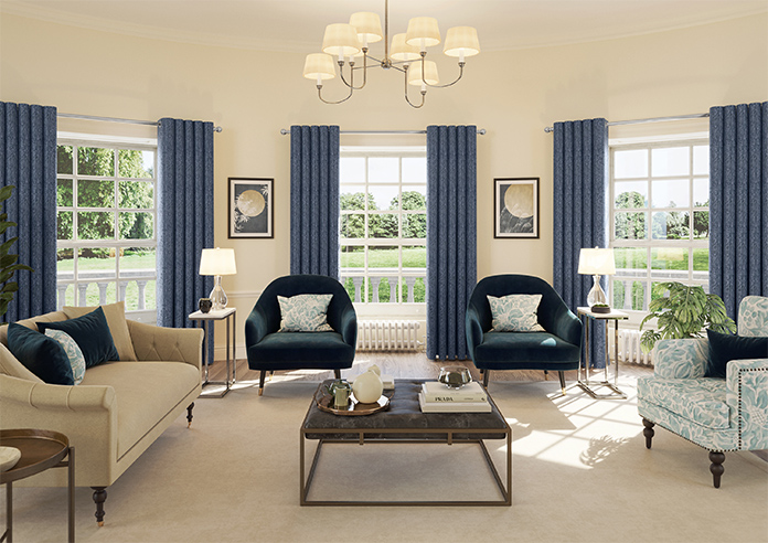 Tiverton, Indigo - Made to Measure Curtains - Image 13
